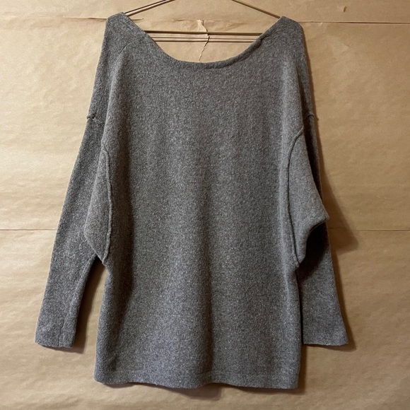 Free People | Wool Yak Blend V-Neck Sweater Knit Pullover Neutral Size S - Picture 8 of 10